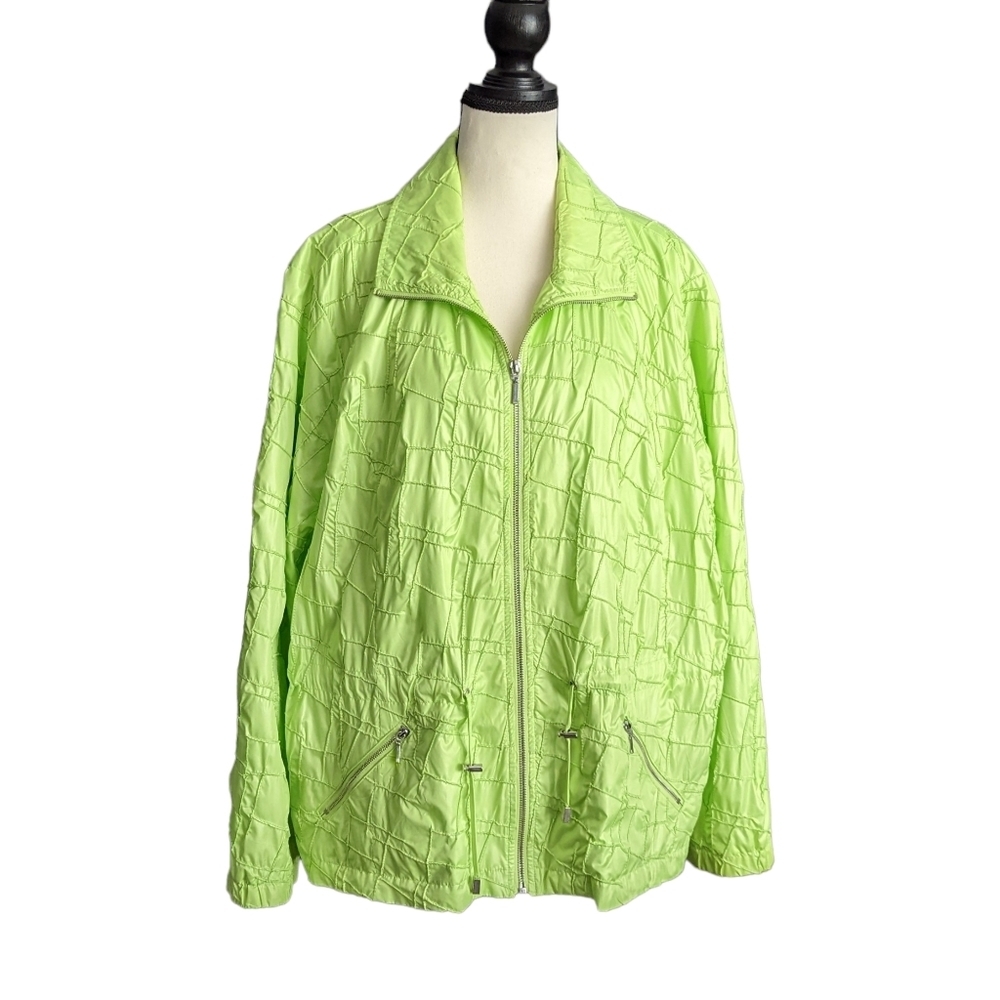 Chico's Zenergy Deena Deco Stitch Jacket Applemint - Picture 3 of 10